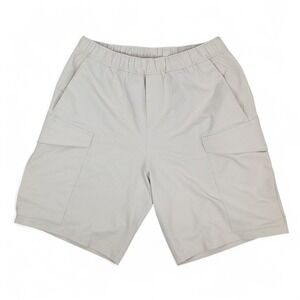 Lululemon Versatwill Cargo Shorts Mens Large 9.5" Inseam Beige Athleisure Casual